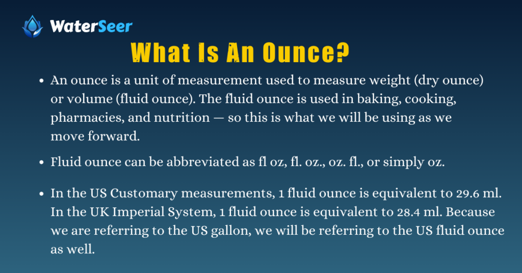 What Is An Ounce?