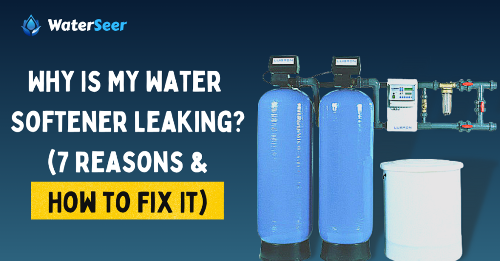 water softener leak