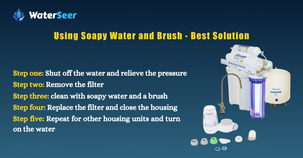 Using Soapy Water and Brush - Best Solution