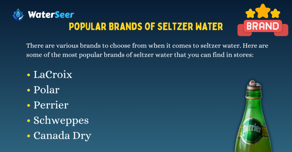Popular Brands of Seltzer Water